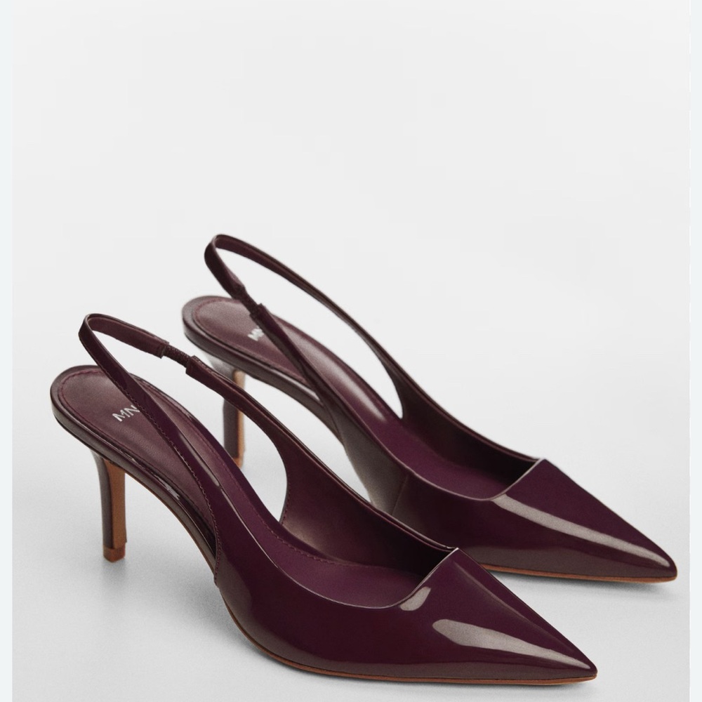 Burgundy Slingback Heels
